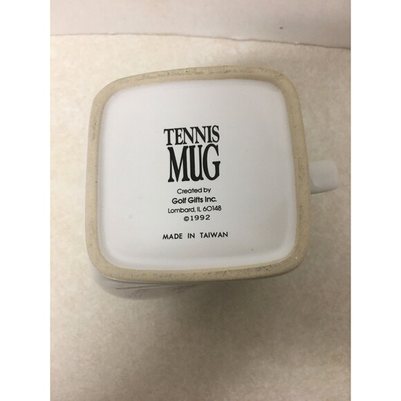 Vintage Golf Gifts Twisted Tennis Coffee Mug 1992 " The Results Of Over-Serve " - Picture 5 of 5